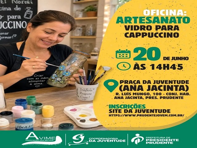 notícia - Coordenadoria da Juventude abre inscrição para Oficina de Artesanato em Vidro